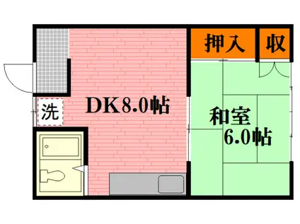OMアパート1号(1DK/1階)の間取り写真