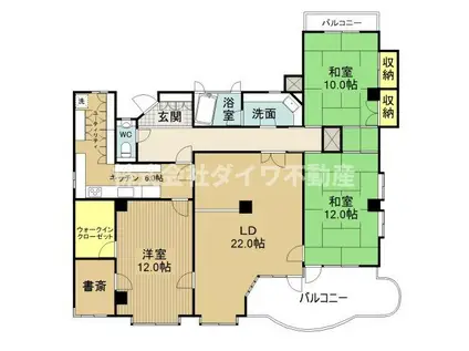 スクエアファースト岡崎(3LDK/2階)の間取り写真