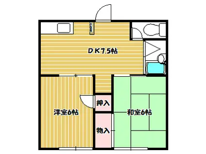 M-FLAT 牛久(1LDK/1階)の間取り写真