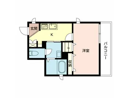 シャーメゾン 竹屋町(1K/2階)の間取り写真