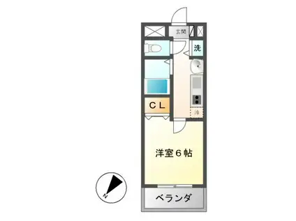 プレサンス新栄リミックス(1K/2階)の間取り写真