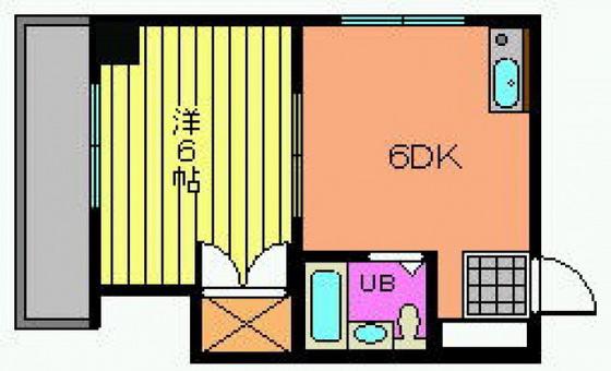 ロイヤルハウスみつみ(1DK/3階)の間取り写真
