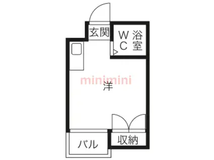 ロフティ淡路I(ワンルーム/4階)の間取り写真