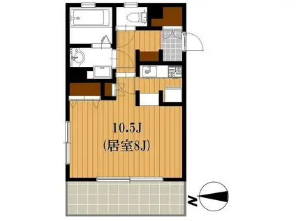 グランアルシェ杉並(1K/2階)の間取り写真