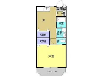 ユーミー SUZUKI(1DK/2階)の間取り写真