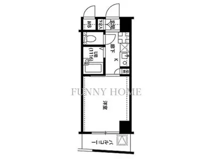 プレール学芸大学弐番館(1K/8階)の間取り写真