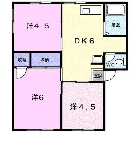 メゾンYAMAMOTO(3DK/1階)の間取り写真