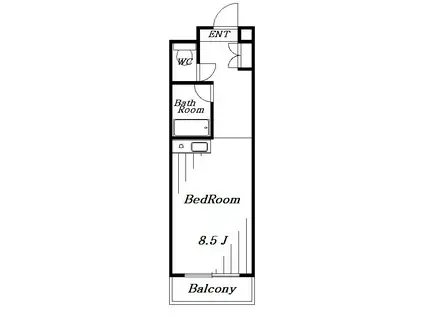サンパークビル(ワンルーム/7階)の間取り写真