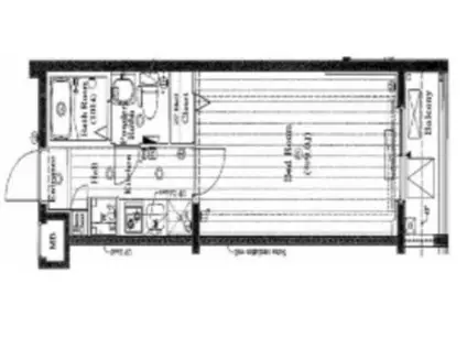 プレール・ドゥーク東中野(1K/4階)の間取り写真
