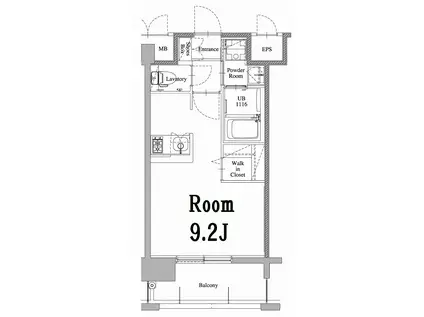 エンクレスト天神LARK(ワンルーム/7階)の間取り写真