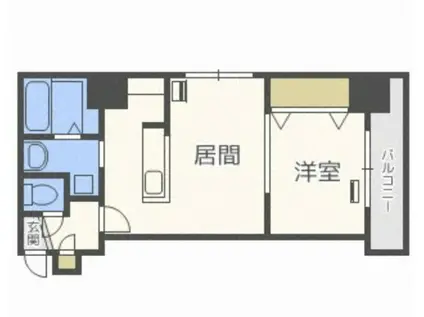 椿ガーデン(1LDK/4階)の間取り写真
