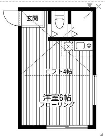 星川アルキメデス(1K/2階)の間取り写真