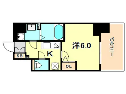 エスリード神戸三宮(1K/10階)の間取り写真