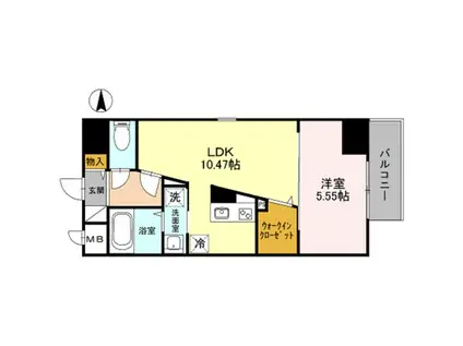 スペチアーレ(1LDK/8階)の間取り写真