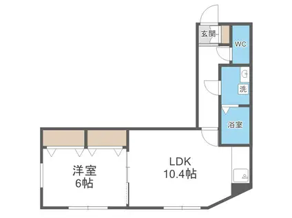 リバティ49(1LDK/4階)の間取り写真