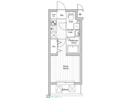 スカイコートパレス菊名弐番館(1K/3階)の間取り写真