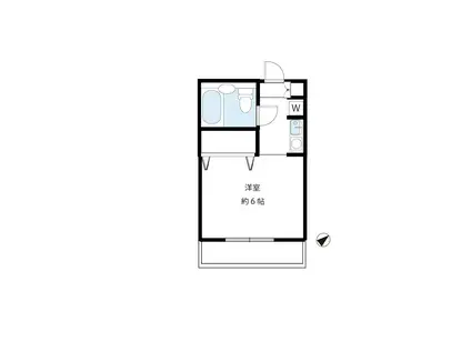 さくら自由が丘マンション(ワンルーム/2階)の間取り写真