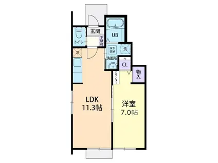 MY RESIDENCE I(1LDK/1階)の間取り写真