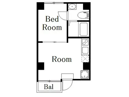 DECOR RESIDENCE田原町(1K/2階)の間取り写真