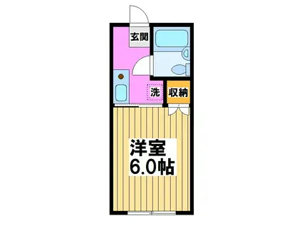 アサヒメゾン(1K/2階)の間取り写真