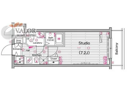 グランドガーラ横濱山下町(1K/6階)の間取り写真