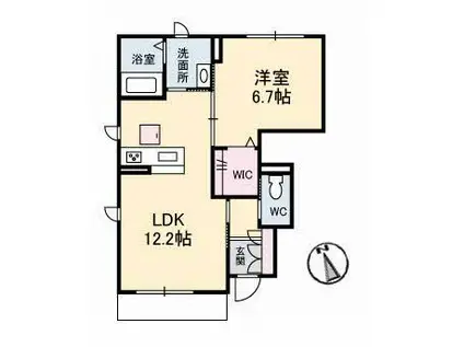グラン・ノワ(1LDK/1階)の間取り写真