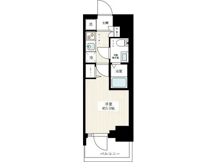 AZEST青砥II(1K/5階)の間取り写真