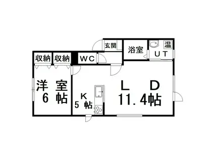 サウス ROAD(1LDK/2階)の間取り写真