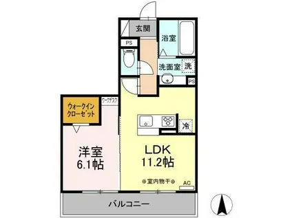 LIEBEN/KREIS KREIS(1LDK/3階)の間取り写真