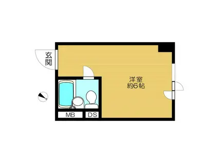 ロータリー大和(ワンルーム/11階)の間取り写真