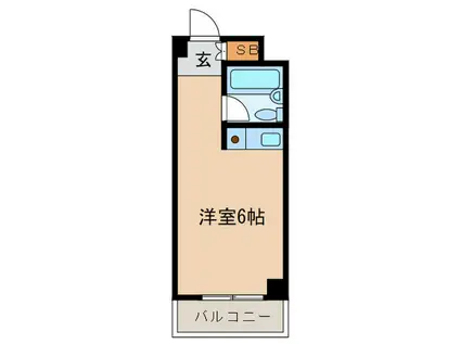 ローヤルガーデン(ワンルーム/8階)の間取り写真