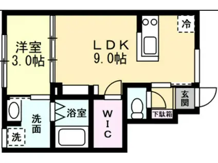 TAKARA I(1LDK/1階)の間取り写真