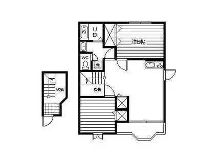 エス・スプリング(2LDK/2階)の間取り写真