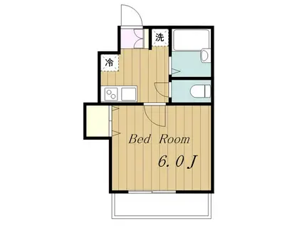 デュオ・ハイム(1K/2階)の間取り写真