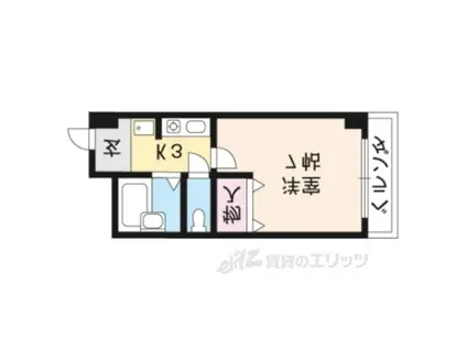 NO-SIDE(1K/2階)の間取り写真