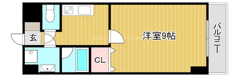 エンゼルプラザイーストI(1K/8階)の間取り写真