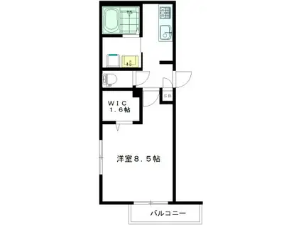 ARCLIGHT浜田山(1K/2階)の間取り写真