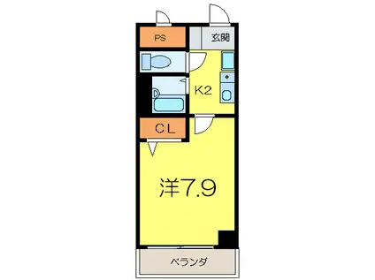 FS城西(1K/3階)の間取り写真