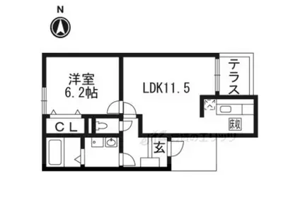 メゾン ルミエール(1LDK/1階)の間取り写真