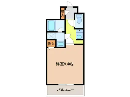 グローバルIII(ワンルーム/4階)の間取り写真