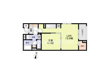 グランヴィル芦屋西(1LDK/3階)の間取り写真