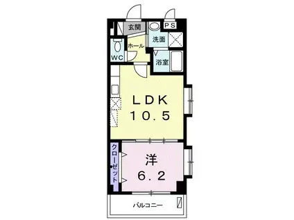 コンドミニアムS.Y(1LDK/4階)の間取り写真