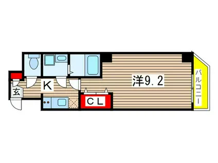 RELACHE登戸(1K/4階)の間取り写真