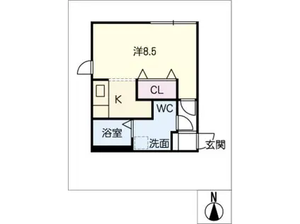ブランシェ吹上LA SOEUR(ワンルーム/4階)の間取り写真