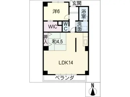 三幸マンション(1LDK/1階)の間取り写真