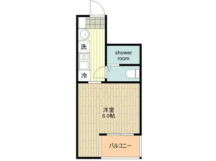 レスピール三鷹(ワンルーム/6階)の間取り写真