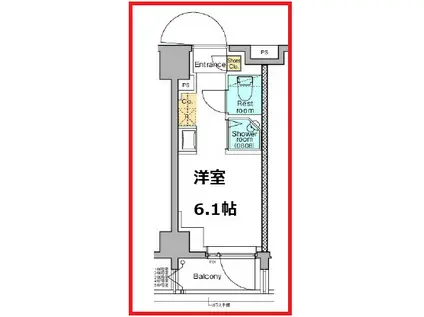 トモア田端(ワンルーム/5階)の間取り写真