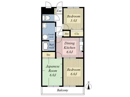 五恵夢マンションIII(3DK/3階)の間取り写真