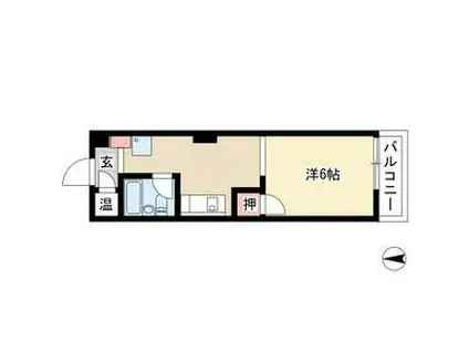 サウスタウン上飯田(1DK/2階)の間取り写真