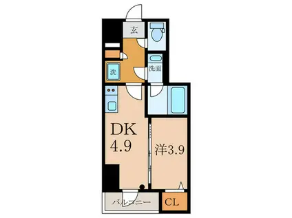 WHARF駒込(1DK/1階)の間取り写真